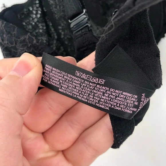 VICTORIA'S SECRET Dream Angels Unlined Demi Bra 34D Black Lace Sheer Sexy Bra - Picture 11 of 11